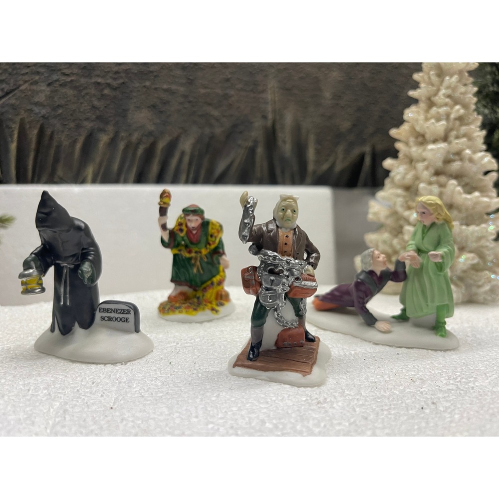 Dept 56 Dickens Village A CHRISTMAS CAROL SPIRITS & CAROLERS Figurine 3pc Bundle